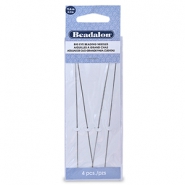 Beadalon rijgnaald 11.6cm groot oog Zilver