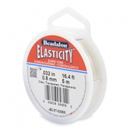 Beadalon elastiek rijgdraad 0.8mm 5 meter Clear