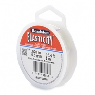 Beadalon elastiek rijgdraad 0.5mm 5 meter Clear