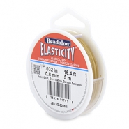 Beadalon elastiek rijgdraad 0.8mm 5 meter Satin Gold
