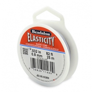 Beadalon elastiek rijgdraad 0.8mm 25 meter Satin Silver