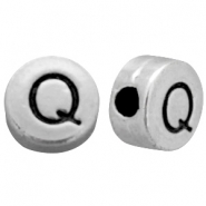 Metallook letterkralen letter Q Antiek zilver