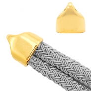 Eindkapjes DQ metaal (Ø20x10mm) Goud (nikkelvrij)