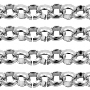 Roestvrij stalen (RVS) Stainless steel onderdelen jasseron 4mm Antiek zilver