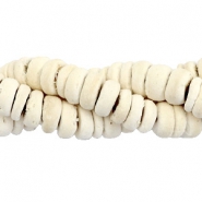 Kokos kralen disc 8mm White (natuurlijke kleur van kokos)