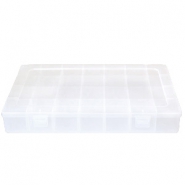 Sieraad display opbergbox 28 vaks Transparant