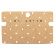 Sieraden kaartjes "Handmade" Brown