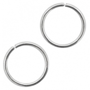 Roestvrij stalen (RVS) Stainless steel onderdelen buigringen 10mm Antiek zilver