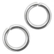 Roestvrij stalen (RVS) Stainless steel onderdelen buigringen 5mm Antiek zilver