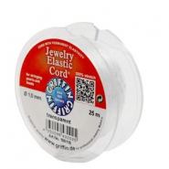 Griffin jewelry elastic cord stretch magic (200%) Ø1mm Transparant