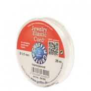 Griffin jewelry elastic cord stretch magic (200%) Ø0.5mm Transparant