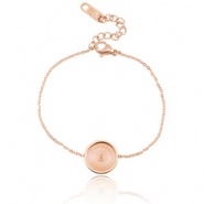 Polaris Steel armbandjes voor 12mm cabochon Rosé goud