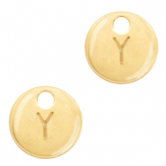 Basic Quality metalen bedels initial Y Goud (nikkelvrij)