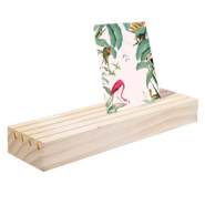 Sieraad display voor sieraden kaartjes vier rijen hout Natural (natuurlijke kleur van het hout)