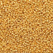 Miyuki rocailles 15/0 Duracoat galvanized yellow gold 15-4203