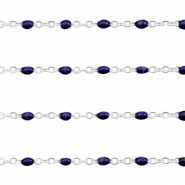 Roestvrij stalen (RVS) Stainless steel onderdelen jasseron 1mm Donker blauw-zilver