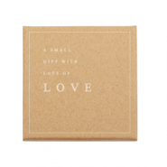 Sieraden (cadeau)doosje 'A small gift with lots of LOVE' Brown
