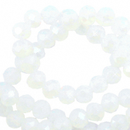 Top Facet kralen 4x3 mm disc Brilliant crystal-pearl shine coating