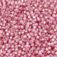Miyuki rocailles 11/0 Duracoat silverlined dyed pink 11-4237