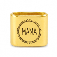 Schuivers DQ metaal "MAMA" Mix & Match Goud (nikkelvrij)