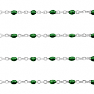 Roestvrij stalen (RVS) Stainless steel onderdelen jasseron 1mm Ultramarine green-zilver