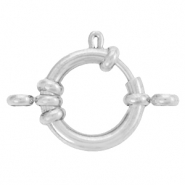 Roestvrij stalen (RVS) Stainless steel onderdelen boeislot 18mm met oogjes Zilver