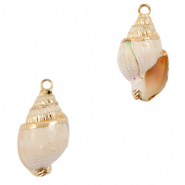 Schelp hangers specials Wulk Off white-gold