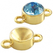 Onderdelen TQ metaal setting voor Swarovski SS39 2 ogen Goud