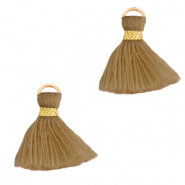 Kwastjes 1.5cm Gold-masala brown