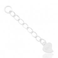 925 Zilver onderdelen verlengketting hartje Zilver