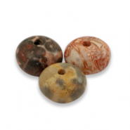 Natuursteen kralen kwarts rondellen 8x5mm Multicolour red-brown