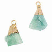 Natuursteen hangers aventurijn kwarts Crysolite green-gold