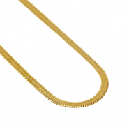 Roestvrij stalen (RVS) Stainless steel kettingen snake Goud