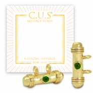 C.U.S® sieraden message beads hanger Gold-green