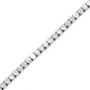 Hematite kralen cube 2mm Silver