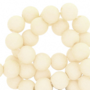 6 mm acryl kralen matt Cashmere white
