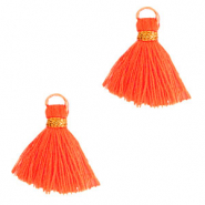 Kwastjes 1.5cm Gold-neon orange