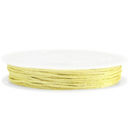 Macramé draad gevlochten 1mm Yellow gold metallic