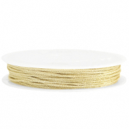 Macramé draad gevlochten 1mm Light gold