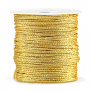 Macramé draad gevlochten 1mm Gold metallic