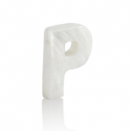 Schelp hangers specials letter P White (natuurlijke kleur)