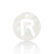 Schelp hangers specials letter R White (natuurlijke kleur)