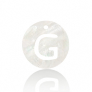 Schelp hangers specials letter G White (natuurlijke kleur)