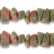 Chips stone kralen graniet Earth green