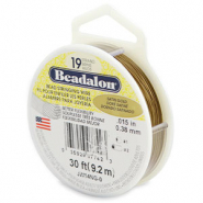 Beadalon Rijgdraad 19 draads 0.38mm Satin Gold