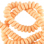 Polymeer kralen rondellen 7mm Sunset orange