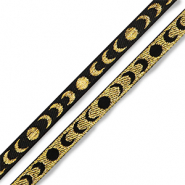 Lint met tekst moons Black-gold