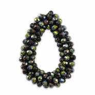Top facet hangers druppel Midnight blue AB