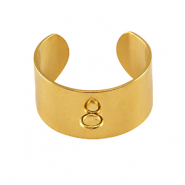 Roestvrij stalen (RVS) Stainless steel onderdelen ringen met oogje Gold