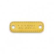 Roestvrij stalen (RVS) Stainless steel bedels / tussenstuk La Luna Gold